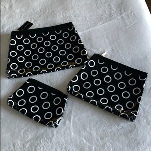 NWT Murval cosmetic bag set. Black & white.